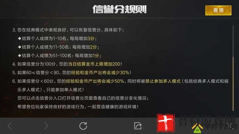 绝地求生刺激战场信誉分是什么？信誉分作用讲解