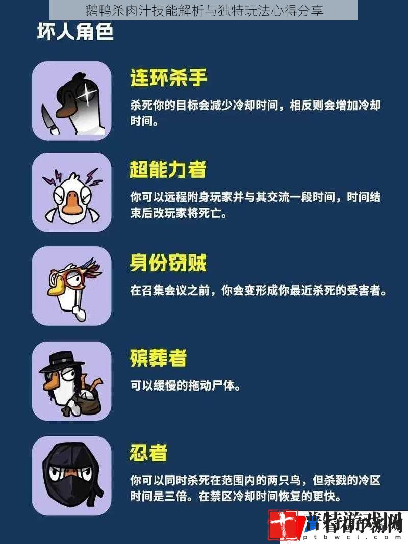 鹅鸭杀肉汁技能解析与独特玩法心得分享