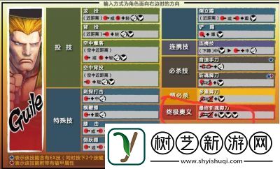 街霸4招式指南全角色技能教学