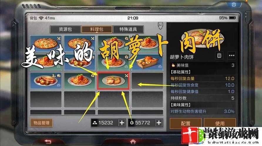 明日之后游戏内胡萝卜肉饼制作全攻略