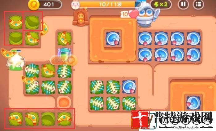 保卫萝卜4饿龙传说第40关怎么玩